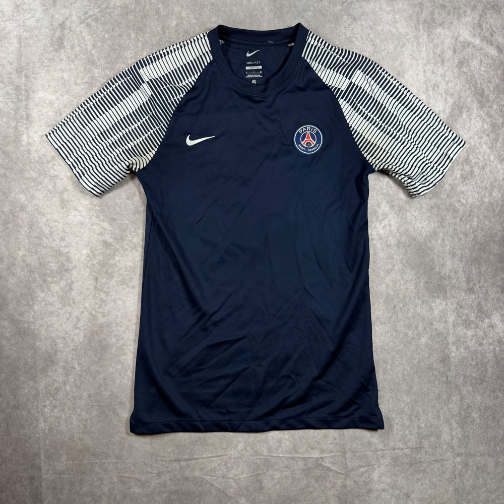 Nike PSG Paris Saint-Germain Dri-FIT Soccer Training Jersey Navy Blue Small